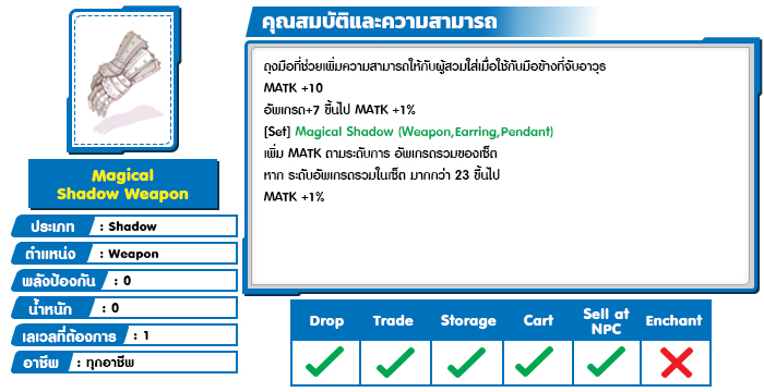 Magical Shadow Weapon